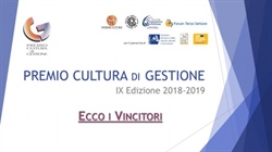 Premio Cultura di Gestione, sei vincitori per l’edizione 2018-2019